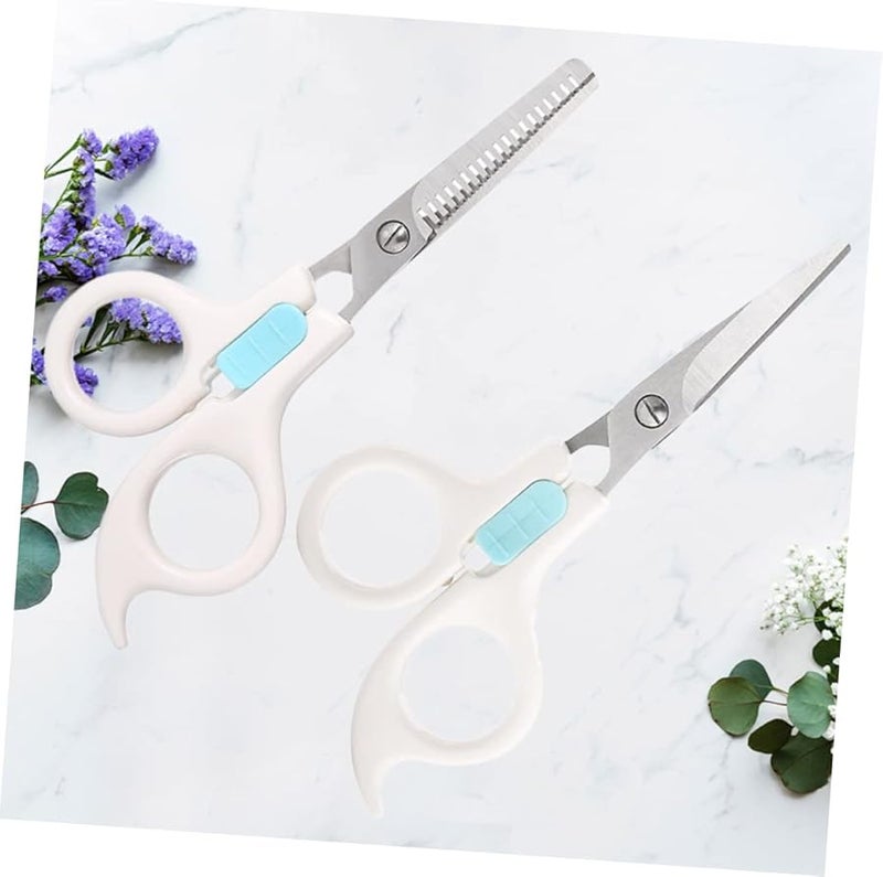 2pcs Haircut Scissor Set Includes Flat and Thinning Scissors for Home Hairdressing Styling - Image 2